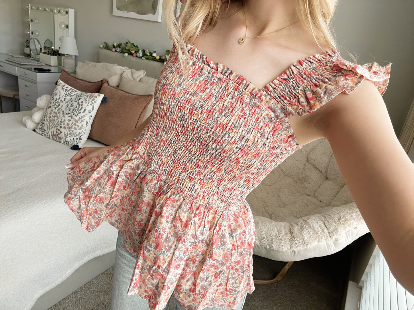 FLORAL BABYDOLL TOP