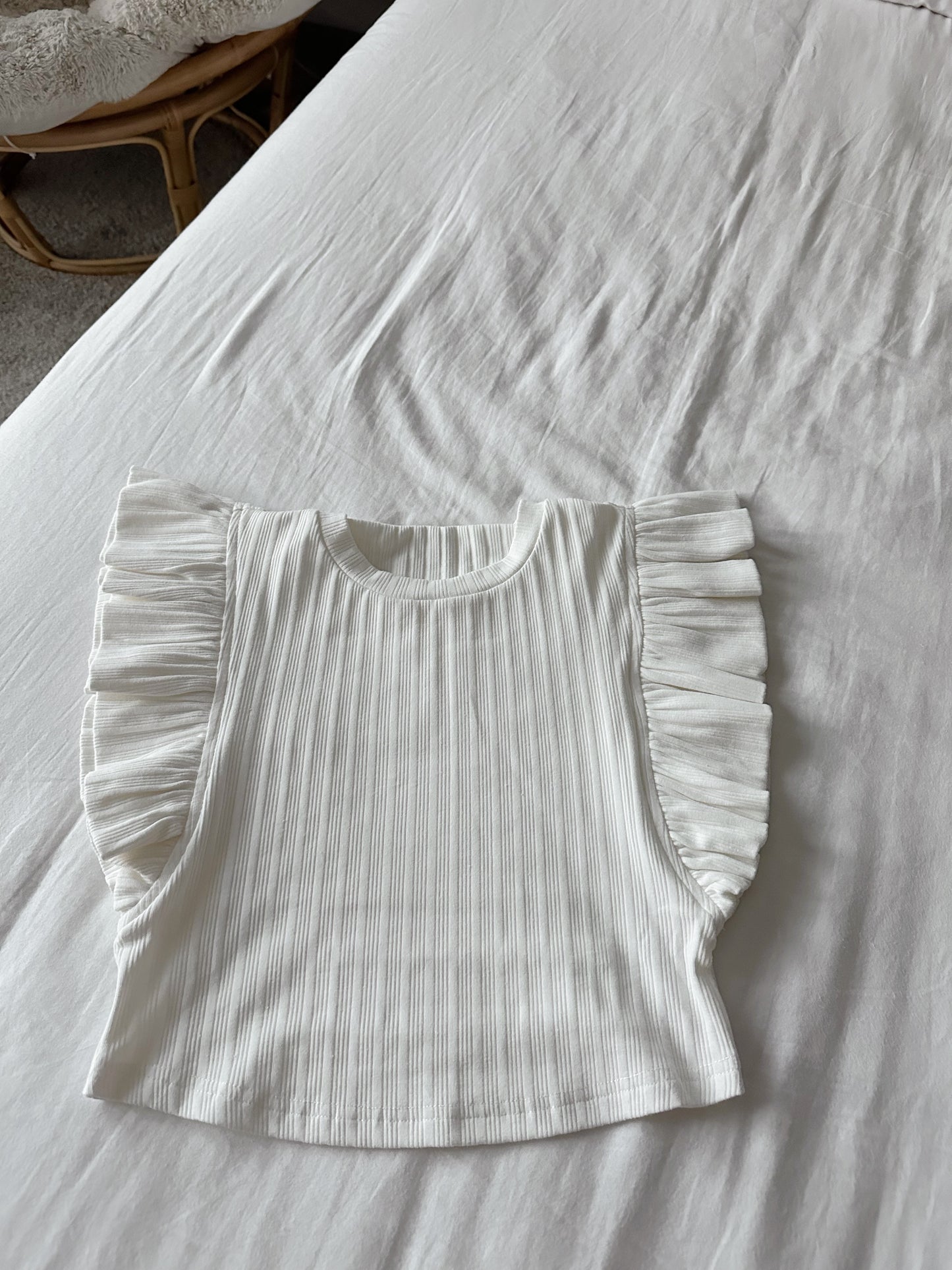 RUFFLE RADIANCE CROP TOP