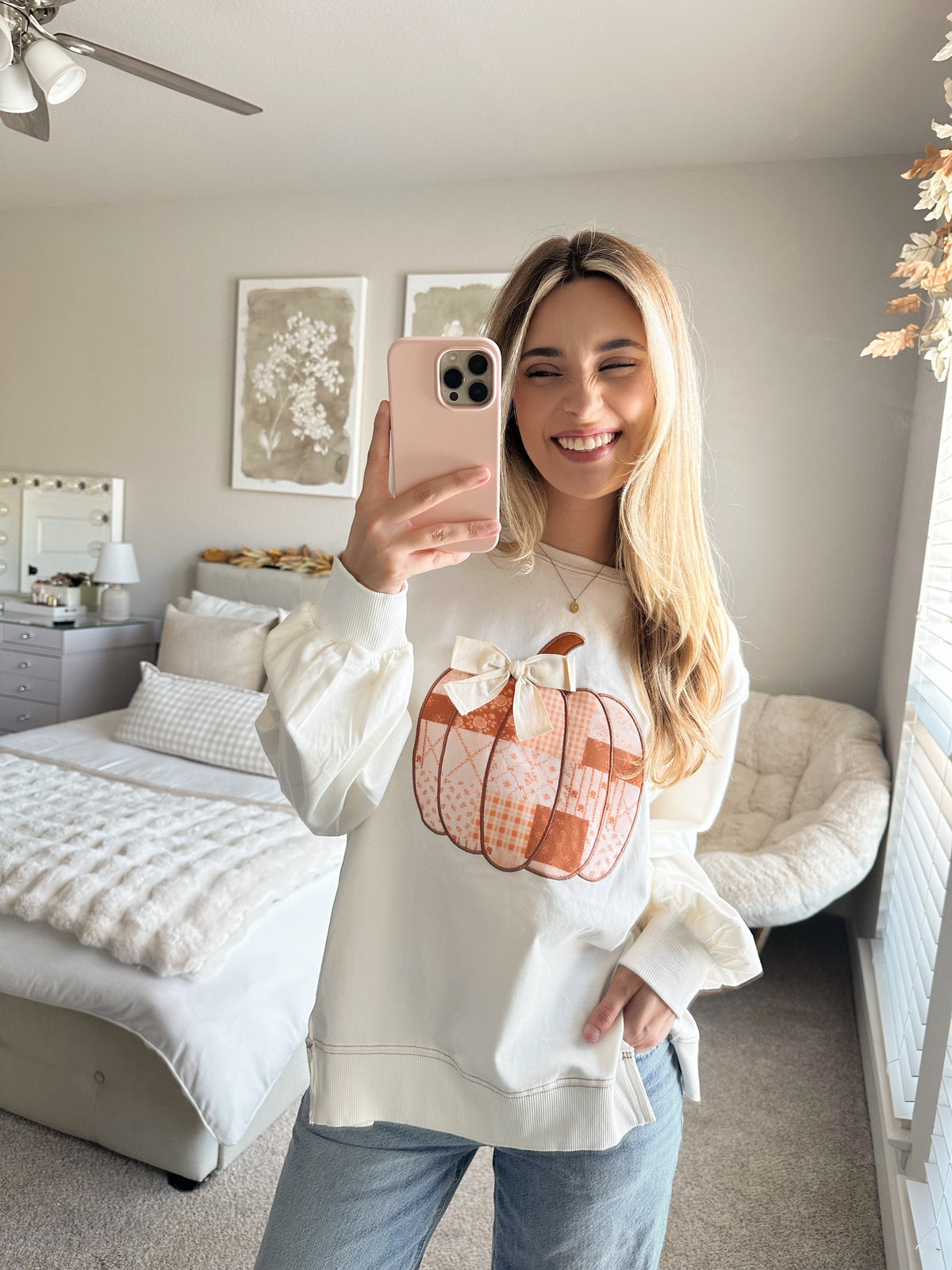 Pumpkin Bow Sweater