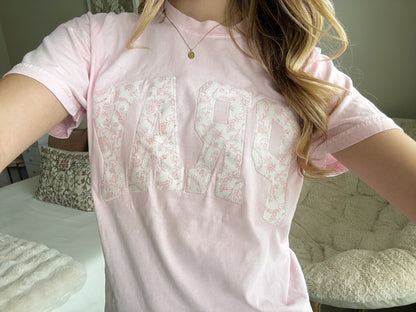 Pink Floral Pray Tee