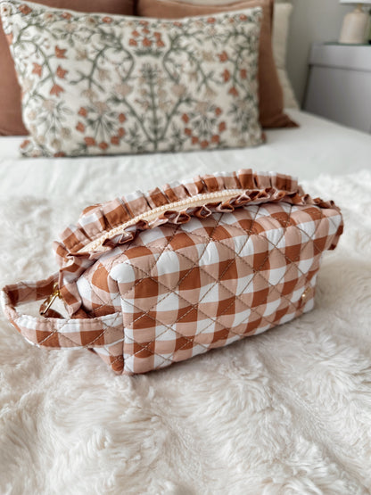 Cosmetic Pouch Maple Gingham