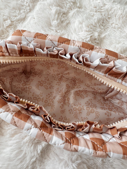 Cosmetic Pouch Maple Gingham