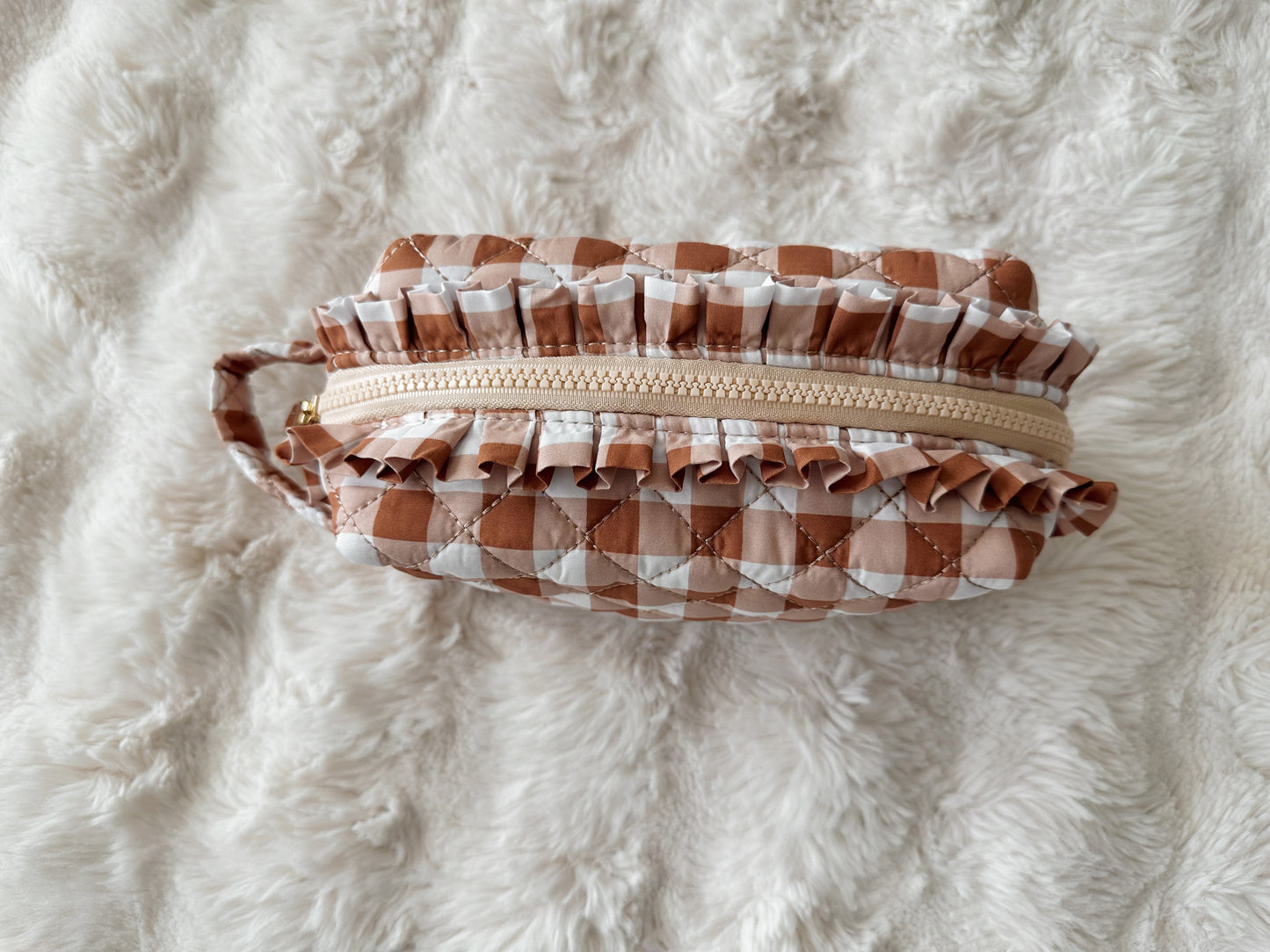 Cosmetic Pouch Maple Gingham