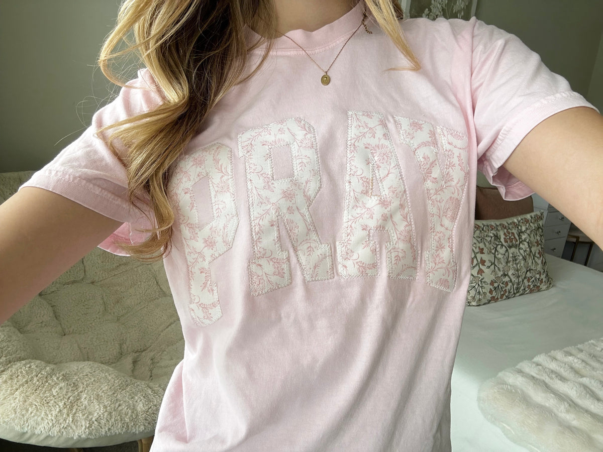 Pink Floral Pray Tee
