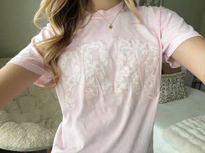 Pink Floral Pray Tee