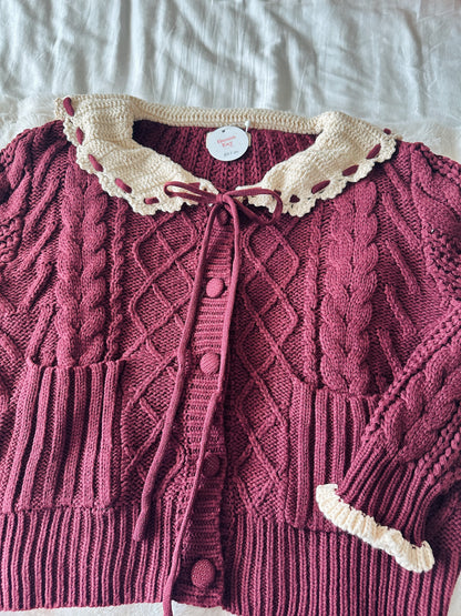 FALL GIRL KNIT - BURGUNDY