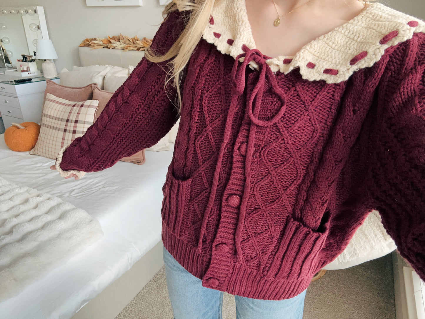 FALL GIRL KNIT - BURGUNDY