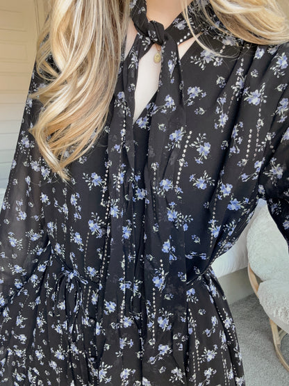 MIDNIGHT BLOOM DRESS