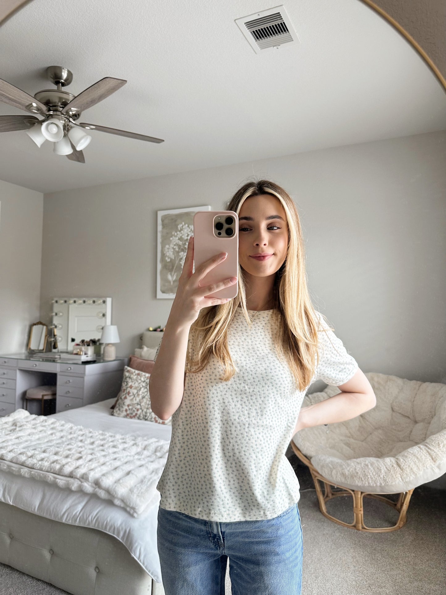 SOFT SKY FLORAL TOP